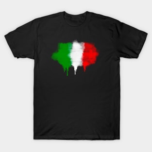 Italy Flag Spray Paint T-Shirt